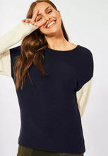 Load image into Gallery viewer, 301819- Navy Colourblock  Jumper- Cecil
