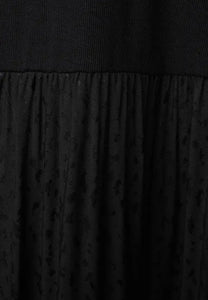 143416- Black Jacquard Mix Dress - Street One