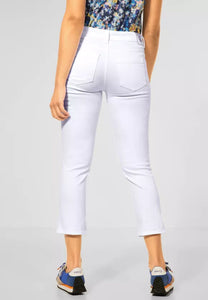 375134- White denim cropped trouser- Street One