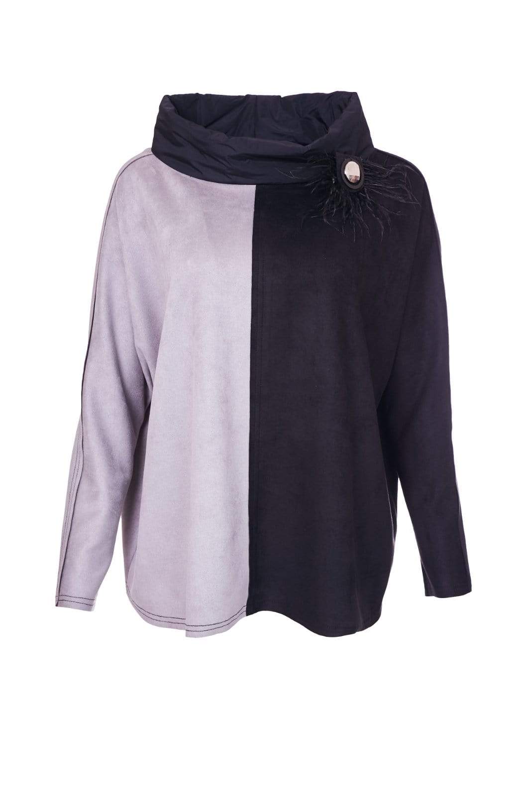 116 - Grey Suede Top - Ora