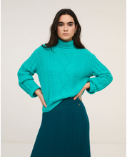 Load image into Gallery viewer, 231- Turquoise Cable Knit Jumper - Surkana