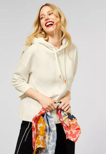 317802- White/Cream Soft Hoodie- Street One