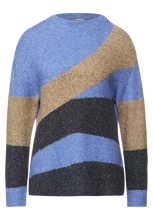 Load image into Gallery viewer, 302035 - Blue Colour Block Jumper - Street One