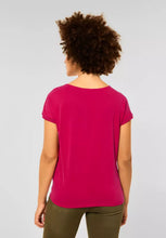 Load image into Gallery viewer, 318037-Red T-Shirt with stone detail Street One
