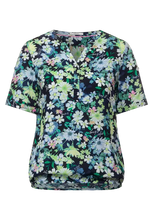 Load image into Gallery viewer, 343194-Navy Floral Blouse - Cecil