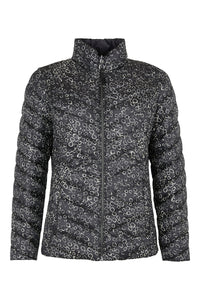 526- Black Circle Print Reversible Coat- Frandsen