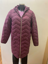 Load image into Gallery viewer, 0539- Long Plum Coat - Fransa
