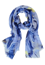 Load image into Gallery viewer, 571849- Blue Marble Print Scarf - Street One