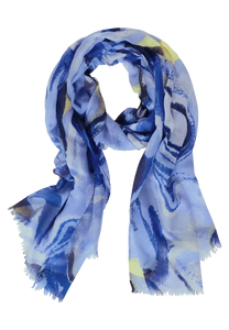 571849- Blue Marble Print Scarf - Street One