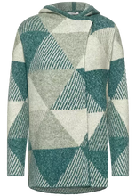 Load image into Gallery viewer, 253476- Green Jacquard Hoody Cardigan - Cecil