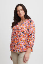 Load image into Gallery viewer, 2048- Pink Floral Blouse- Fransa +
