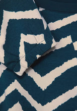 Load image into Gallery viewer, 318815- Navy/ Crean Zig-Zag Top - Street One