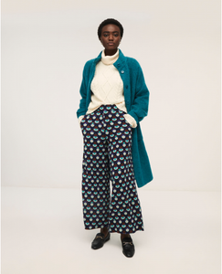 421- Petrol Blue Coat - Surkana