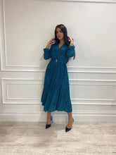 Load image into Gallery viewer, Teal Positano Midi Dress - Kate &amp; Pippa