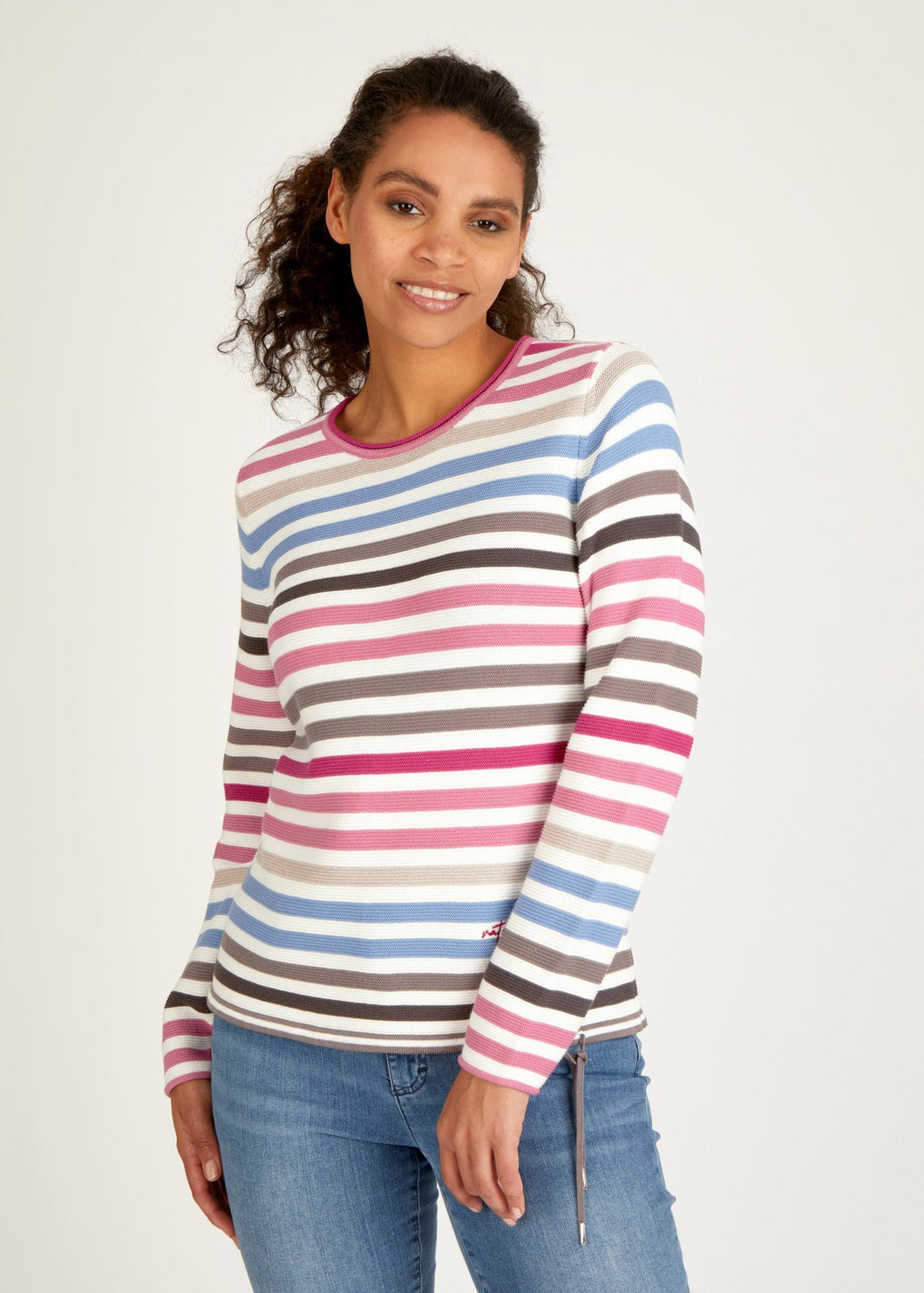 114617- Pink / Mink Stripe Jumper - Rabe