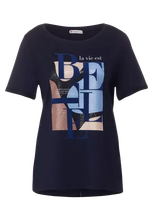 Load image into Gallery viewer, 318664- Navy Print Tshirt - Street One