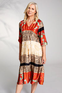 Colour Print Dress - Peruzzi