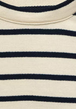 Load image into Gallery viewer, 301845-Navy Stripe Short Sleeve Sweatshirt- Cecil