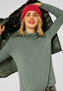 317010- Green Polo Neck Jumper- Street One