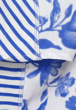 Load image into Gallery viewer, 317828- Blue Flower Print &amp; Stripe Top - Cecil
