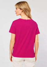 Load image into Gallery viewer, 317968- Embroidered Raspberry Pink T-shirt- Cecil