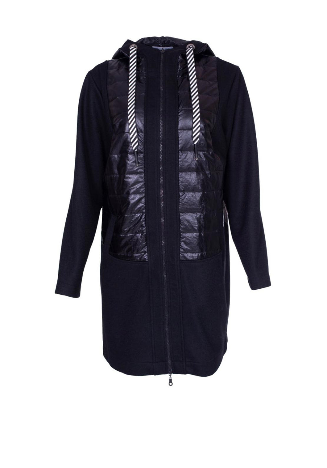 106 - Black Hooded Coat - Ora