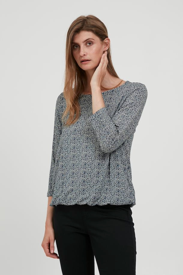426 Fransa T-Shirt- Blue Mix