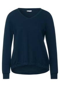 318783- Navy V Neck Jumper - Street One