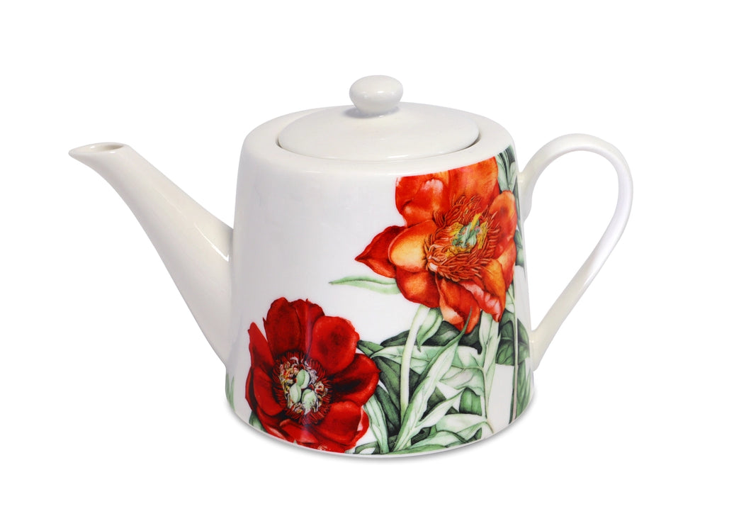 147676- Tipperary Crystal Botanical Studios Peony Rose Teapot