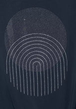 Load image into Gallery viewer, 318037-Navy T-Shirt with stone detail - Street One
