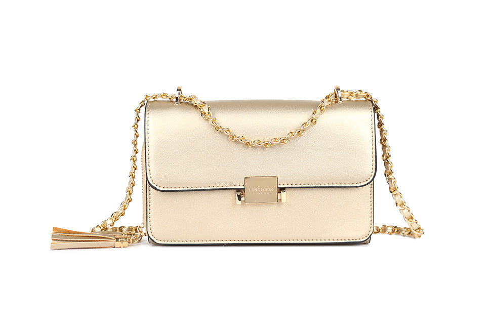 32201 - Double Zip Wallet Bag - Gold