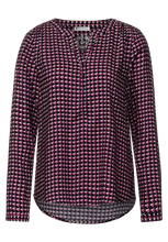 Load image into Gallery viewer, 343501 Button Front Top with Full length Sleeves pink Mix Print- Street One