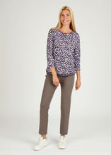 Load image into Gallery viewer, 124360- Long Sleeve Purple Print T-shirt - Rabe