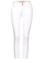 Load image into Gallery viewer, 374897- White Yulius Crop Jeans- Street One