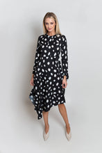 Load image into Gallery viewer, Tie Cuff Flair Dress- Darling