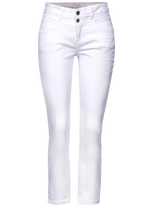 Load image into Gallery viewer, 375134- White denim cropped trouser- Street One