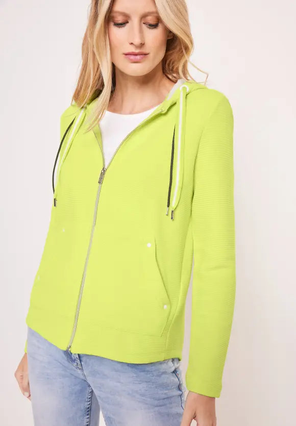 319398 Limelight Yellow Zip Jacket Cecil Fifty Seven Boutique