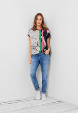 Load image into Gallery viewer, 319223- Abstract Print top w/ drawstring- Cecil