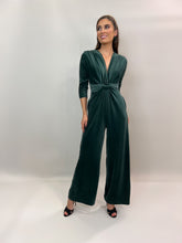 Load image into Gallery viewer, Kate &amp; Pippa Velvet Servino Jumpsuit - Green
