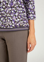 Load image into Gallery viewer, 124360- Long Sleeve Purple Print T-shirt - Rabe