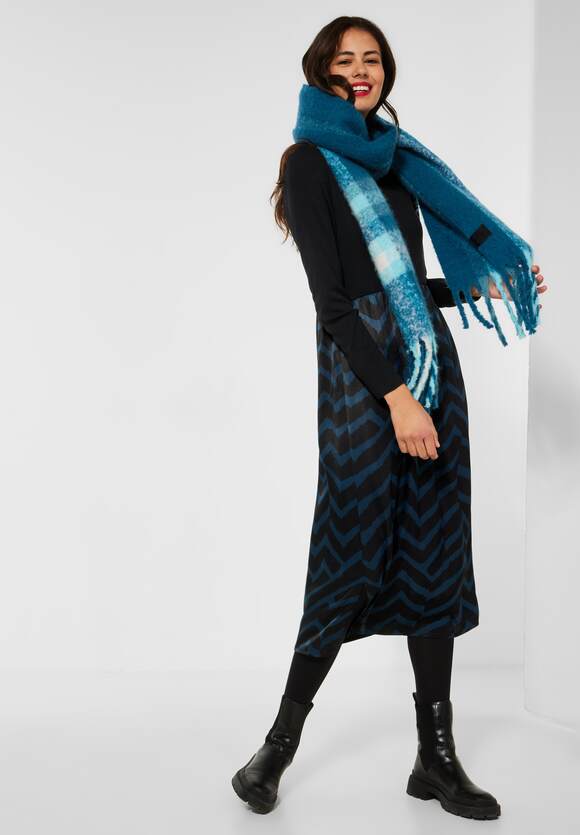 143403- Petrol Mix Dress - Street One