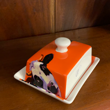 Load image into Gallery viewer, Brigid Shelly Cow Butter Dish - Archie (Orange)
