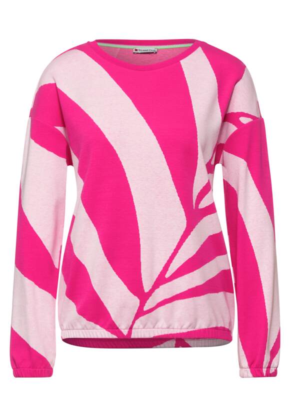 317439- Pink Leaf Print Jumper - Street One