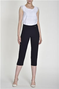 Robell Marie Crop Trousers- Navy
