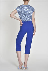 Robell Marie Crop Trousers- Royal Blue