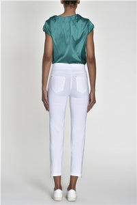 Robell Nena Zip Detail Trousers- White