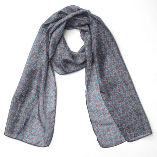 Ronda Grey Silk Scarf -Quintessential