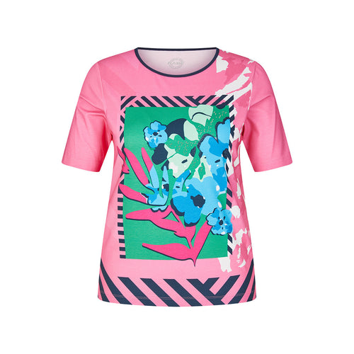 121352- Pink Print T-shirt - Rabe